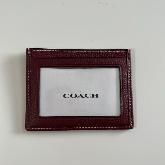 NWT Coach Nolita 15 Signature Chambray Wristlet & Card Holder Wine/ Burgundy - Picture 6 of 11